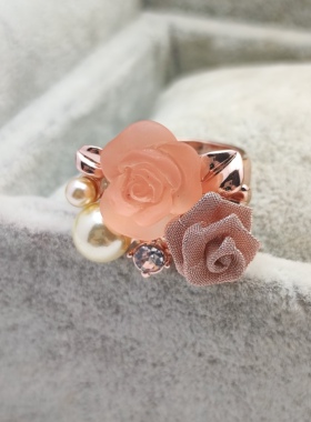 正品威妮华玫瑰花食指戒指女 时尚个性小众设计高级感夸张指环