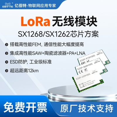 高性能LoRa模块SX1262/1268方案