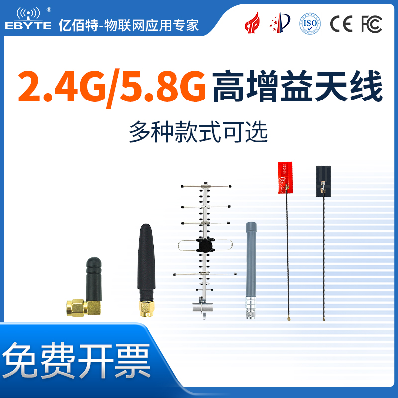 2.4G/5.8G双频全向胶棒八木天线