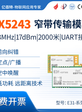 亿佰特433M无线模块|AX5043数传收发|透明传输|串口|窄带射频