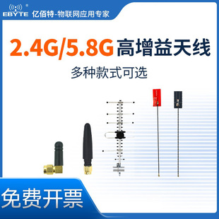 2.4/5.8G双频天线PCB天线全向折叠胶棒天线定向增益18dbi八木天线