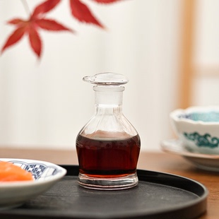 家用玻璃油瓶 日本进口Hirota广田硝子一滴不漏酱油瓶复古手工日式