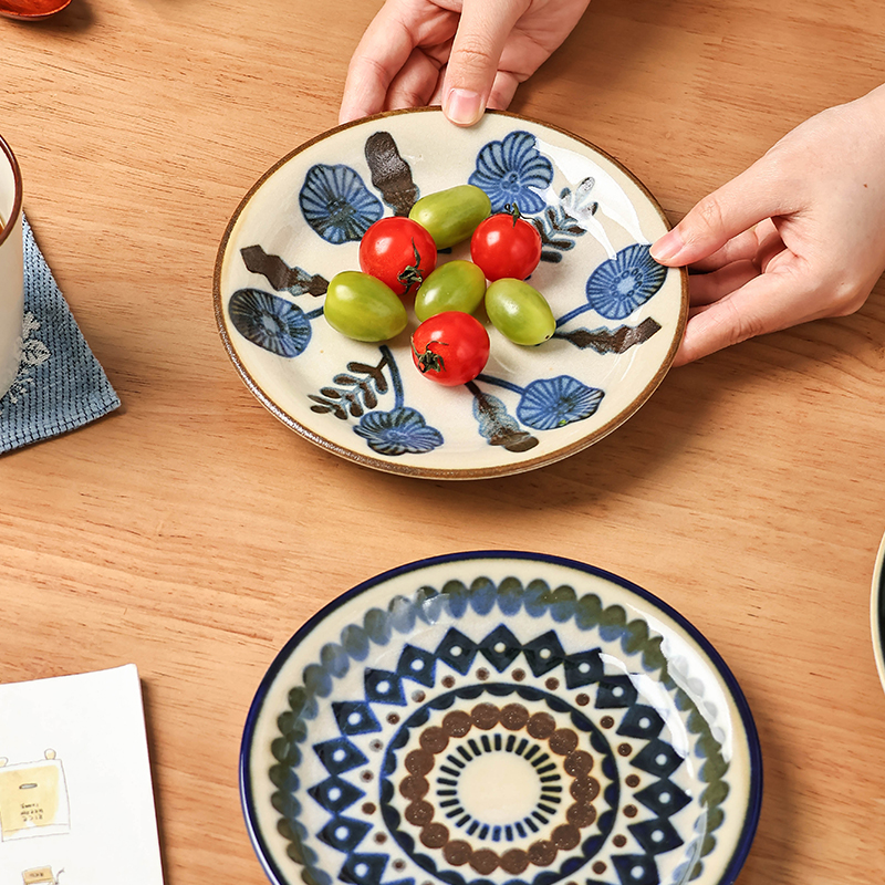 BISQUE陶瓷盘子美浓烧北欧风餐具