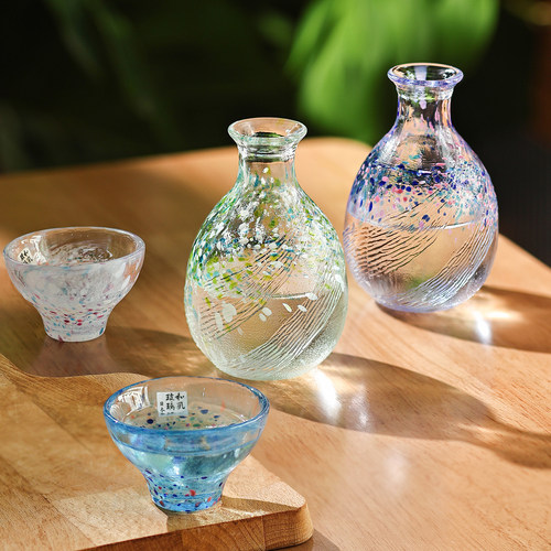 日本东洋佐佐木手工玻璃四季酒具