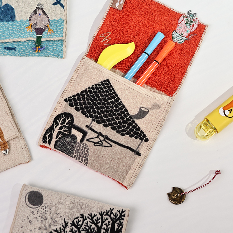 清仓日本moritaMiW设计师款纯棉收纳袋卡通动物刺绣便携收纳包,收纳整理,其他收纳袋,淘宝优惠券,粉丝福利购,淘宝优惠卷