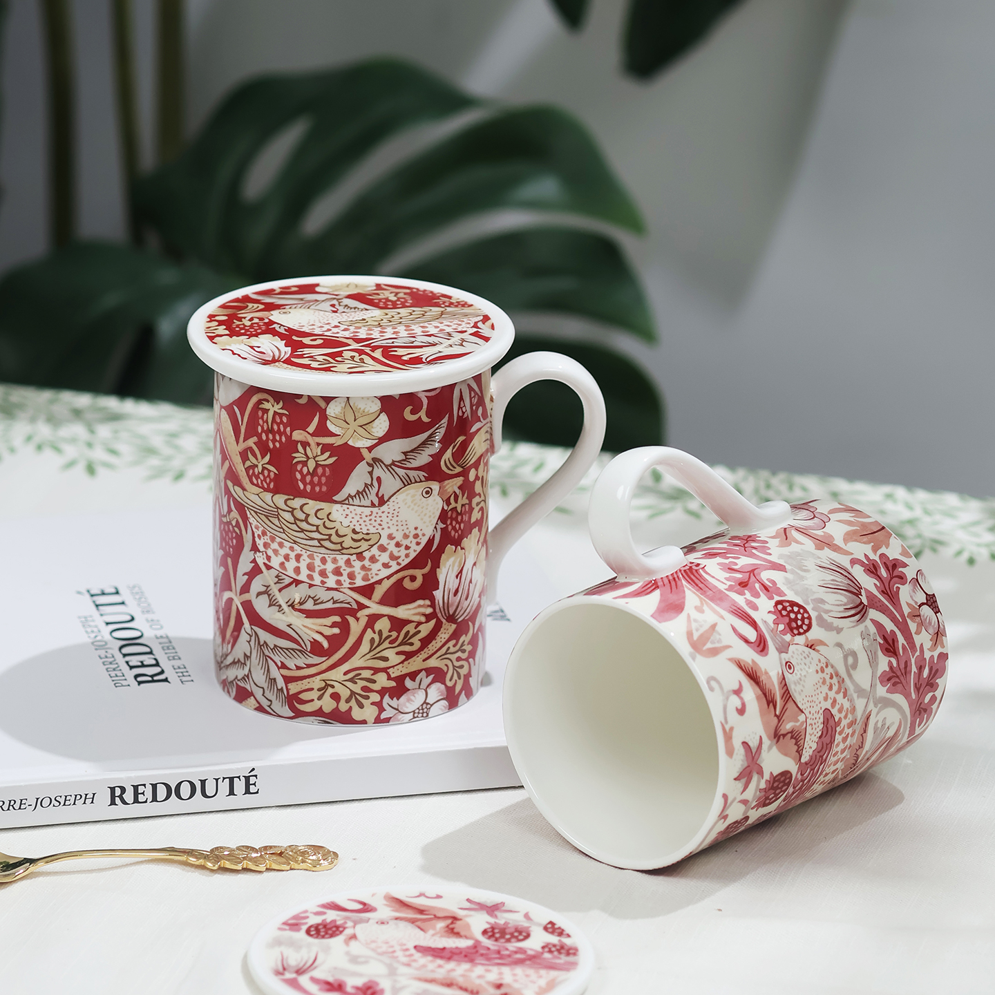 英国进口Spode设计师带盖马克杯