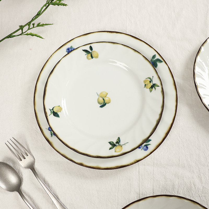 吾山窑陶瓷餐盘美浓烧清新水果盘