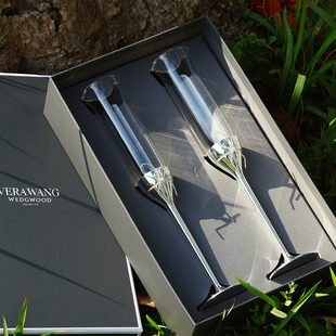 Wedgwood威基伍德爱之结绳香槟对杯verawang王微微高脚杯结婚礼物