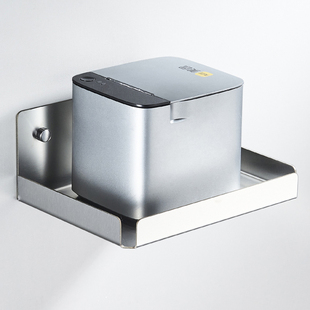 304不锈钢加厚壁挂外卖出票打印机架子厨房置物支架托架打孔商用