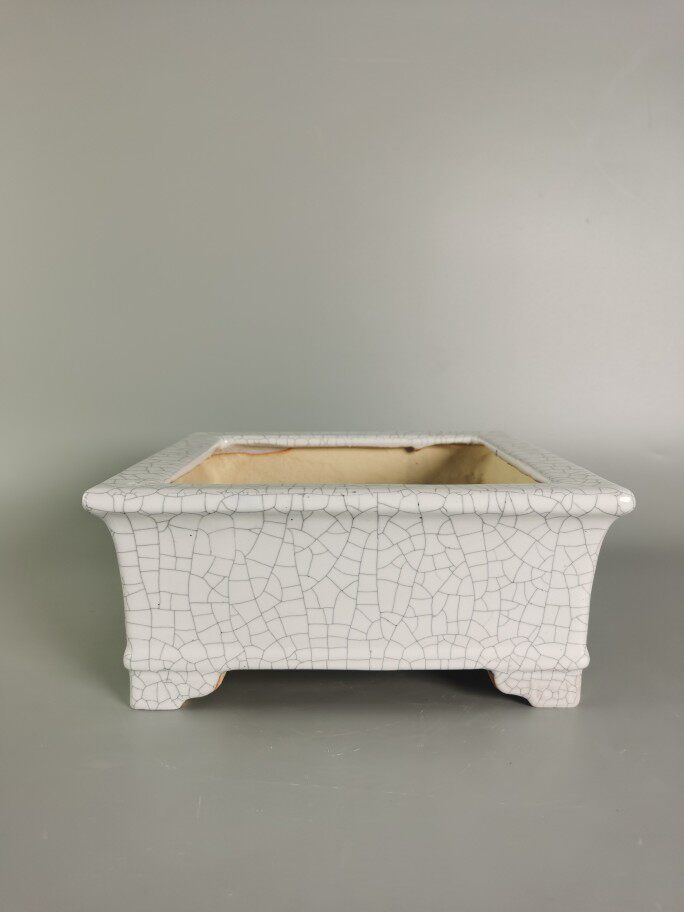 一风堂正四方简约文人盆景盆高温烧制石湾花盆粗陶材质疏水透气