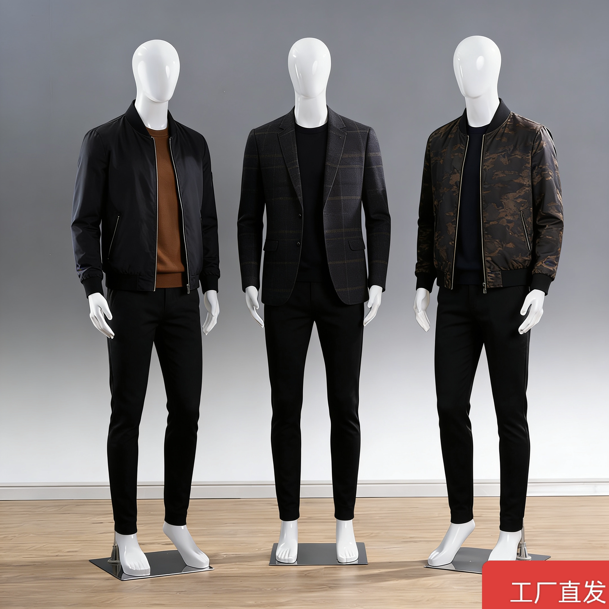 全身烤漆服装店橱窗红色展示架子