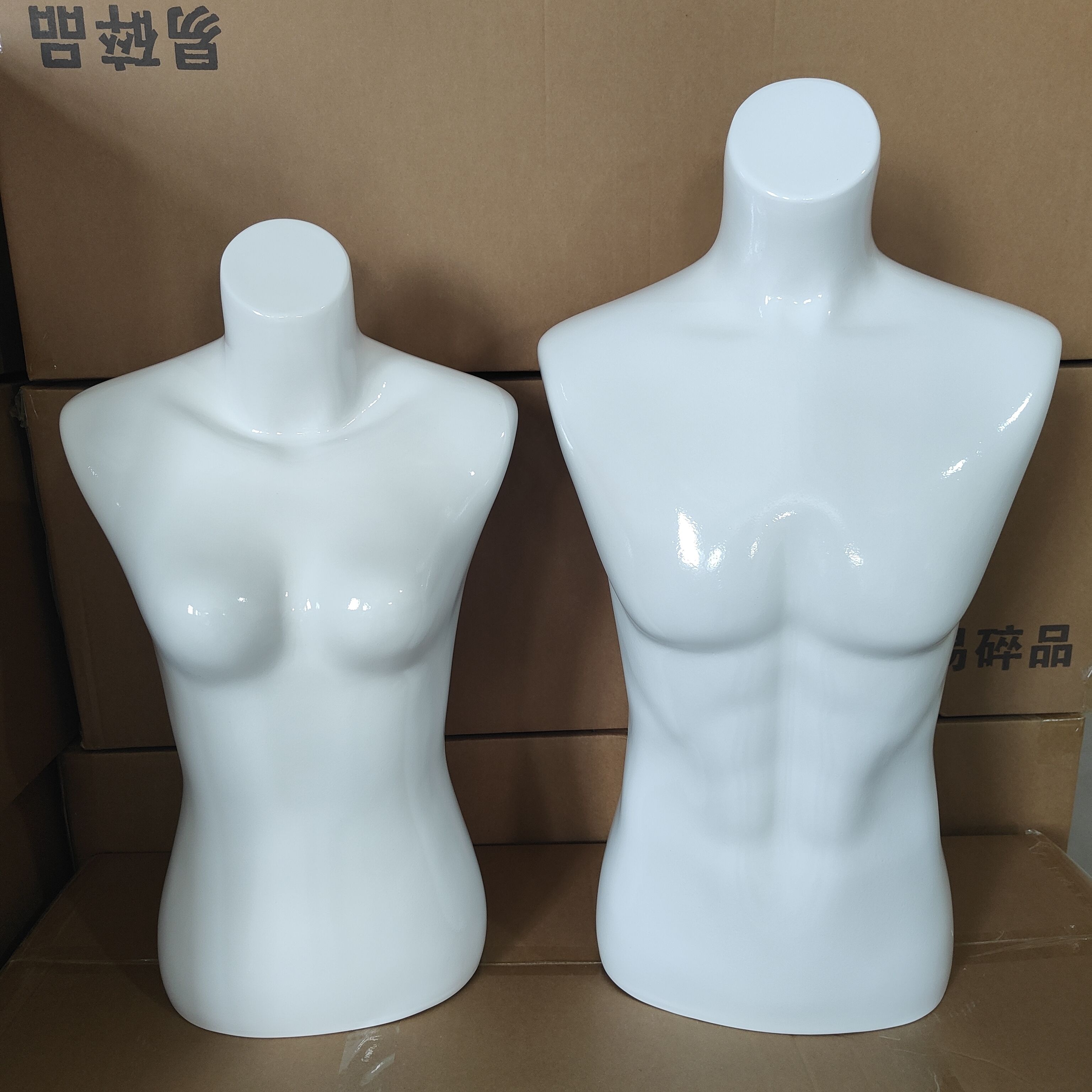 男女半身服装道具白色橱窗毛衣羊毛衫展示模特半身服装人台模包邮