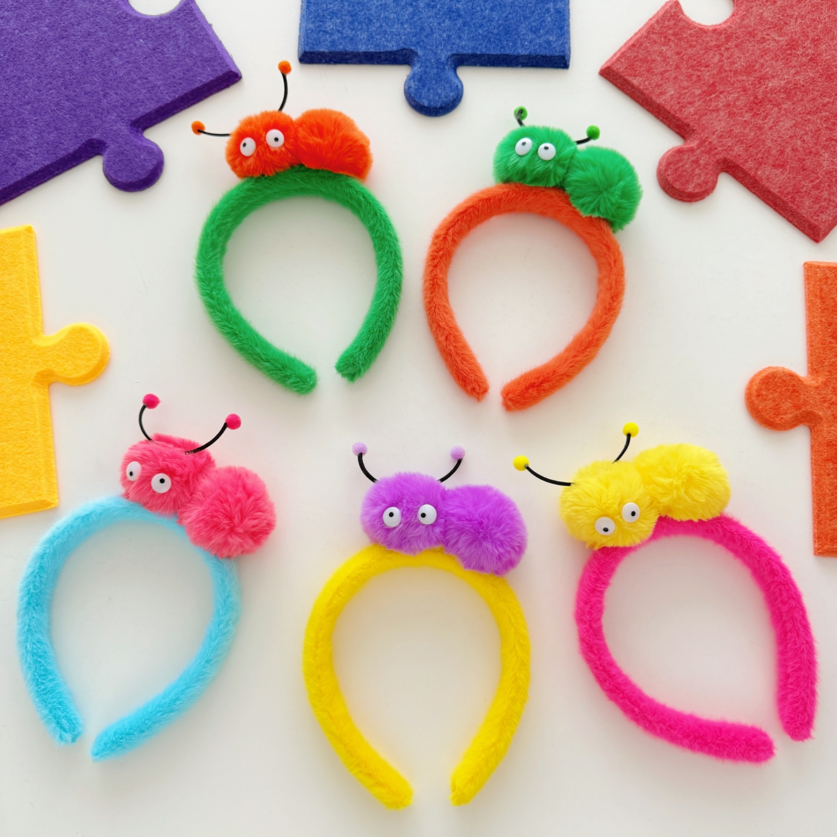 在逃公主球球毛毛虫毛绒发箍头箍