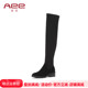 Aee 爱意冬女长靴羊皮拼接弹力靴过膝靴瘦瘦靴女靴4119505328