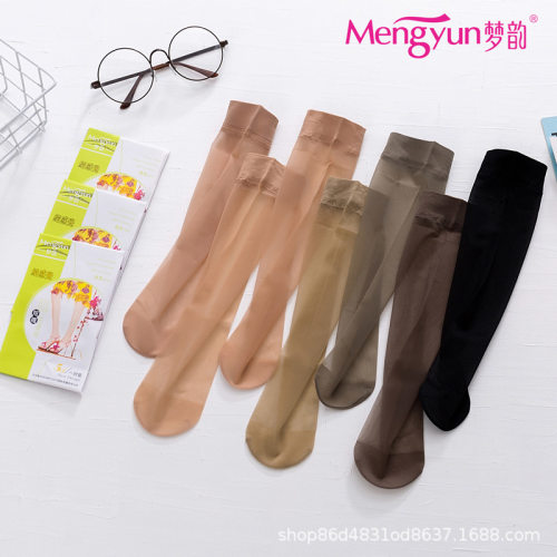 梦韵正品夏季短袜包芯丝娟感觉短筒女士防勾丝超薄5D脚尖透明2038
