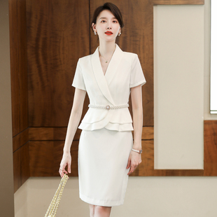 工装OL女士西服面试正装裙子工作服加分项夏季职业装女装套装套裙