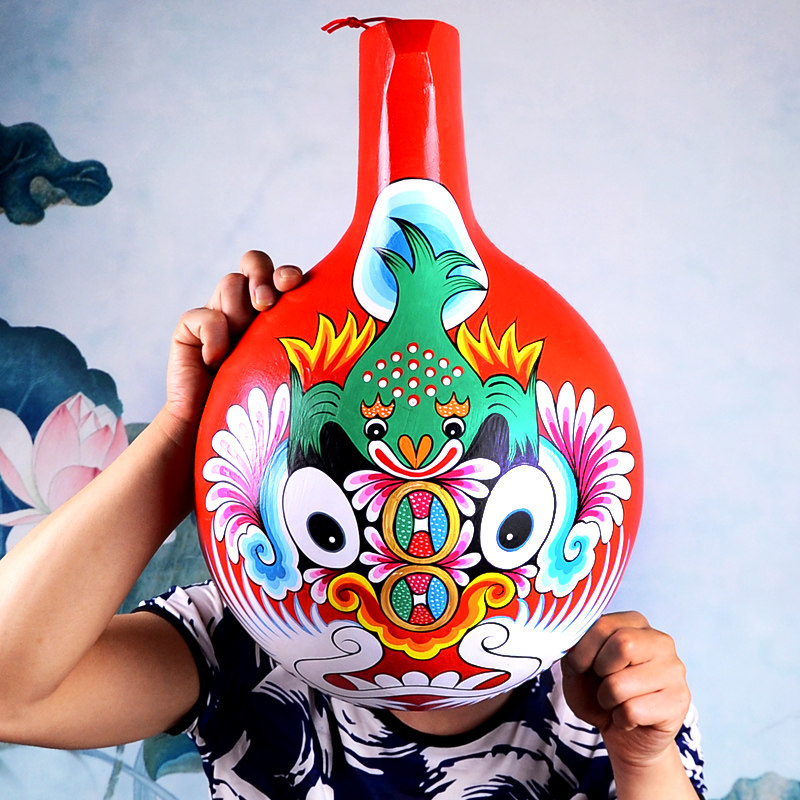 陕西马勺社火脸谱挂件手绘大号京剧家居装饰中国特色手工艺礼品