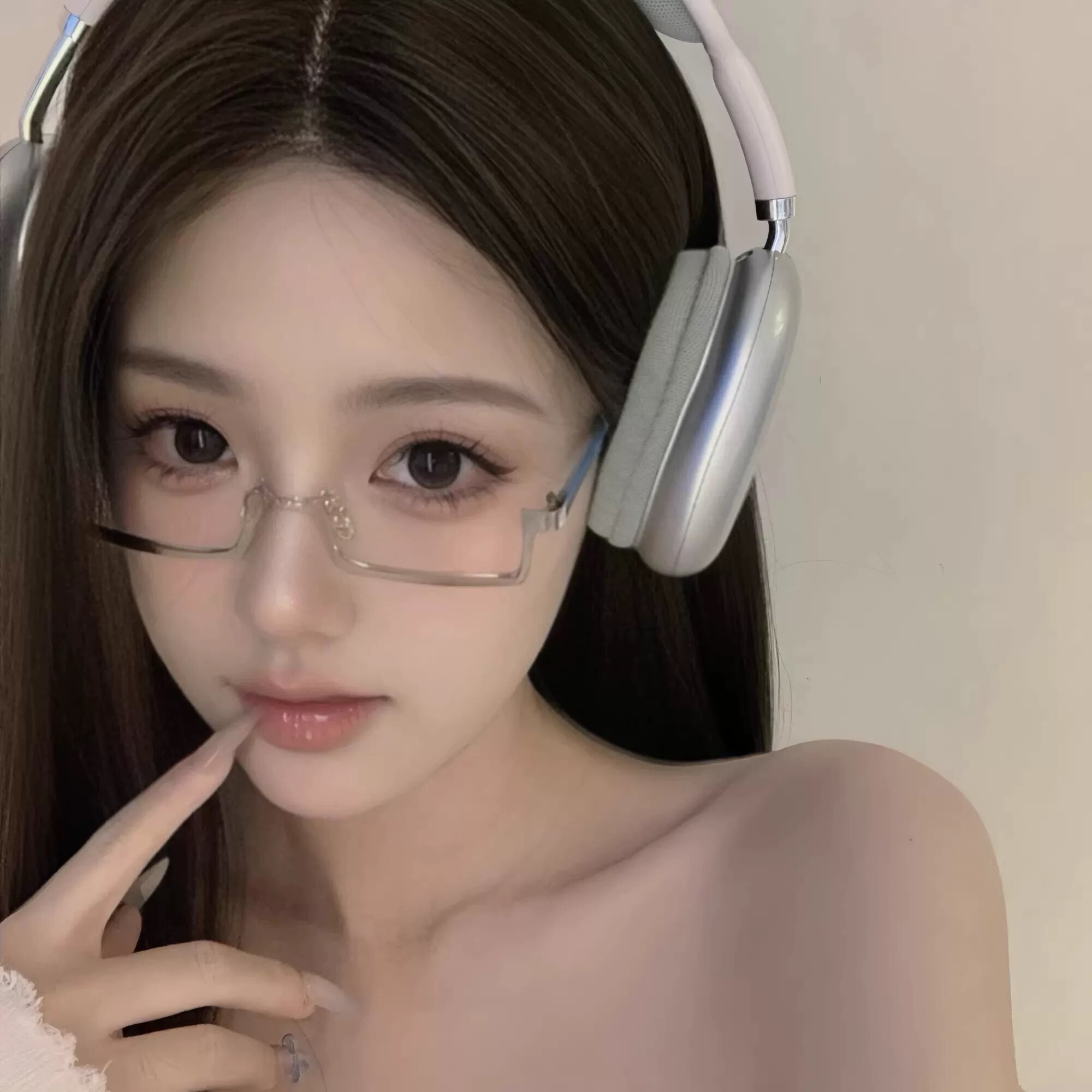 拍照耳机道具ins耳机头戴式无线蓝牙复古女生挂脖拍照模型