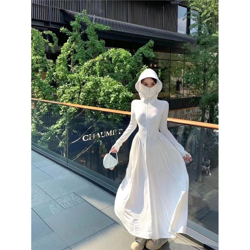 全身长款防晒女夏修身冰丝防晒服
