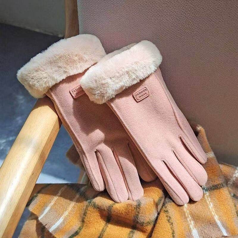 冬季手套女秋冬德绒触屏