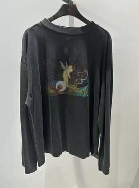 正品现货韩国东大门2026夏季 jane 新款复古印花长袖T恤