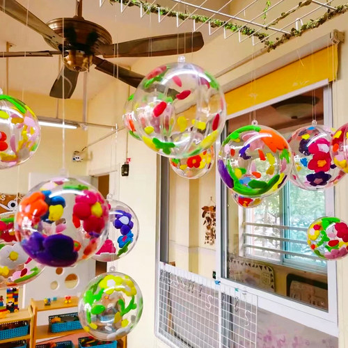 透明球空心球亚克力新年蛋糕装饰