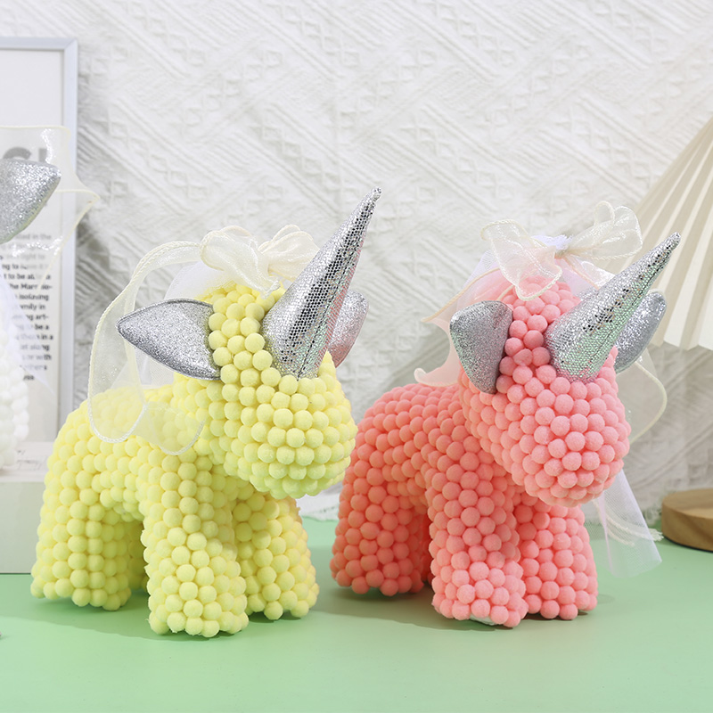 毛球独角兽毛球珍珠独角兽儿童