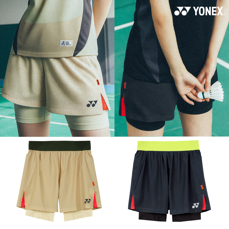 2025秋冬韩国YONEX尤尼克斯新款羽毛球服短裤男女同款运动速干裤