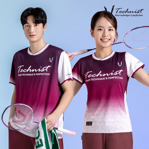 2026春夏新款Technist韩国羽毛球服男女运动速干透气短袖上衣T14