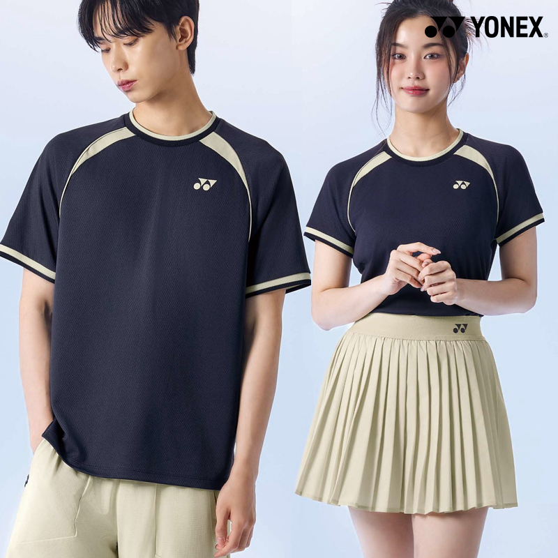 2025秋冬新款YONEX尤尼克斯韩国网球服短袖男女款透气运动上衣T2