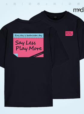 韩国2025春夏meditation新品羽毛球服短袖男女同款运动速干T恤5