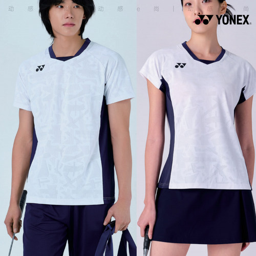 2025春夏新款YONEX尤尼克斯韩国羽毛球服比赛服男女款短袖球服