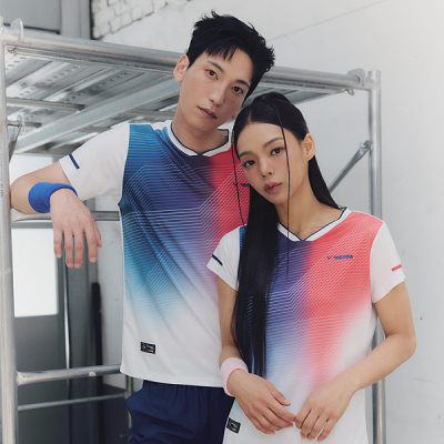 2025秋冬新款VICTOR维克多韩国羽毛球服男女款运动速干透气短袖26
