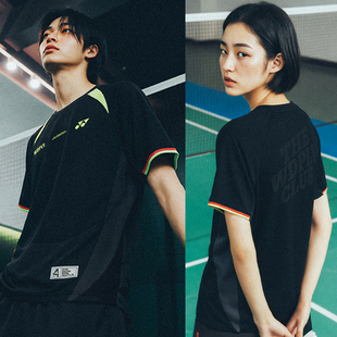 2025秋冬韩国YONEX尤尼克斯新款羽毛球服短袖男女同款运动速干T2