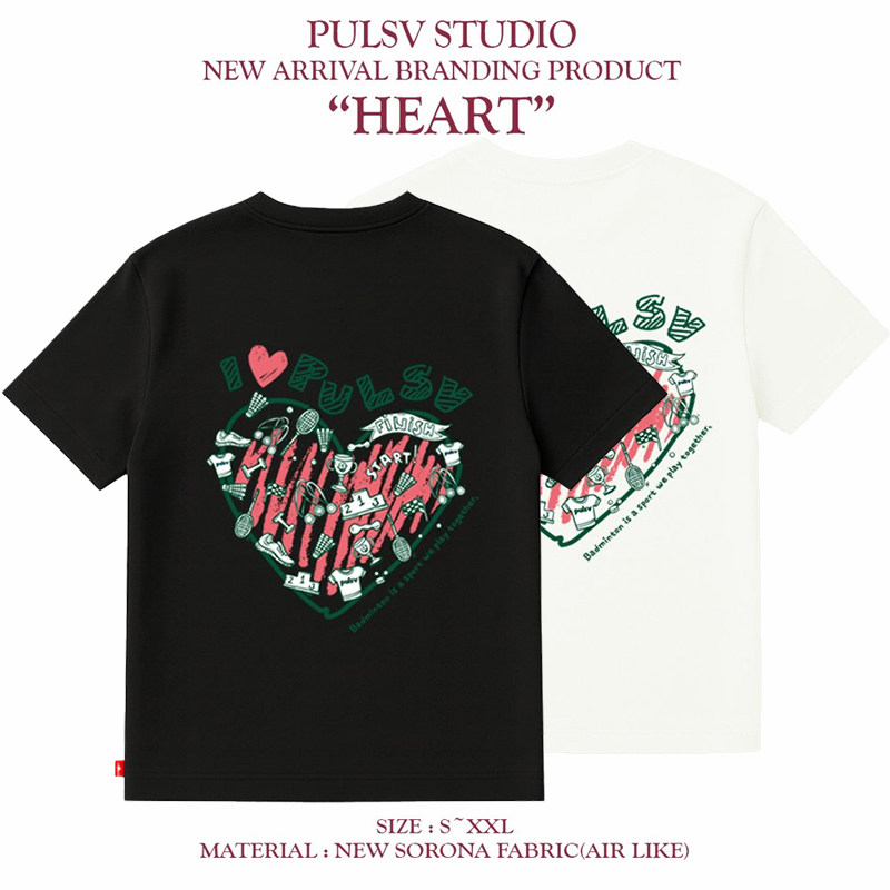 2026春夏新品PULSV韩国羽毛球服男女同款速干运动短袖休闲T恤1