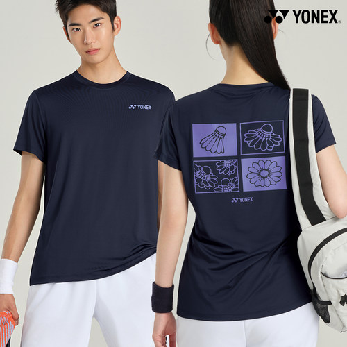 2026秋冬韩国YONEX尤尼克斯新款羽毛球服短袖男女款运动上衣T恤3