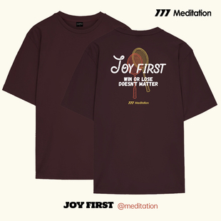 韩国2026春夏meditation新品羽毛球服短袖男女同款运动速干T上衣