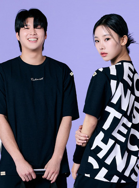 2025春夏新款Technist韩国羽毛球服男女同款速干运动短袖休闲T恤6