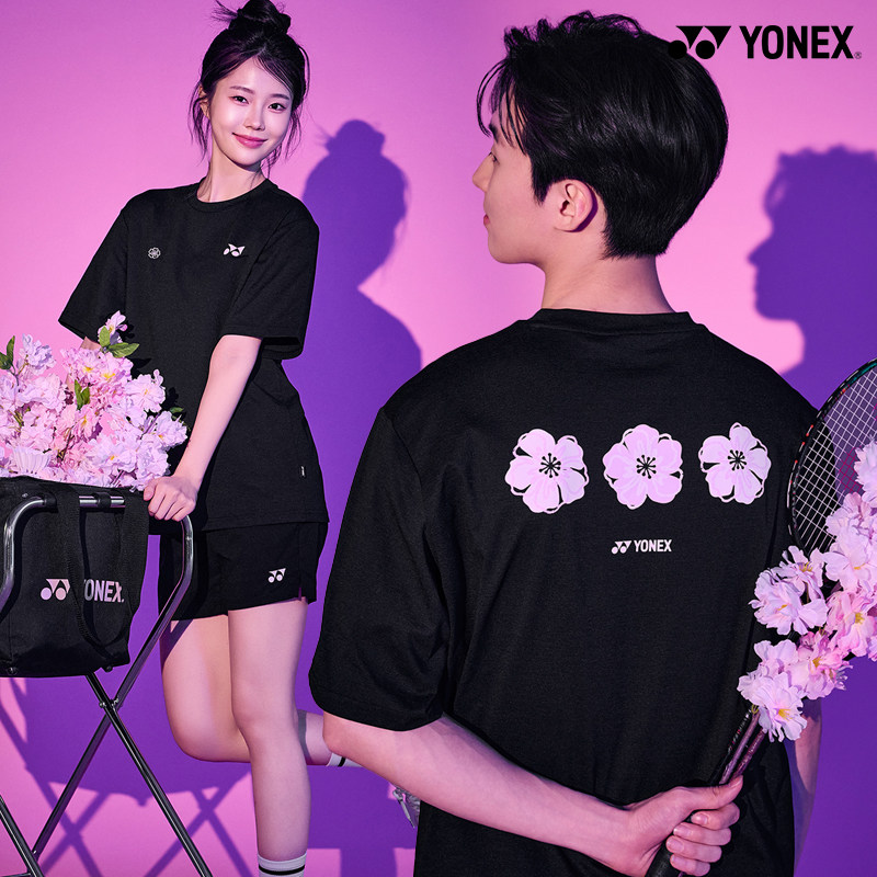 2026春夏韩国YONEX尤尼克斯新款羽毛球服短袖男女款运动YY樱花T恤