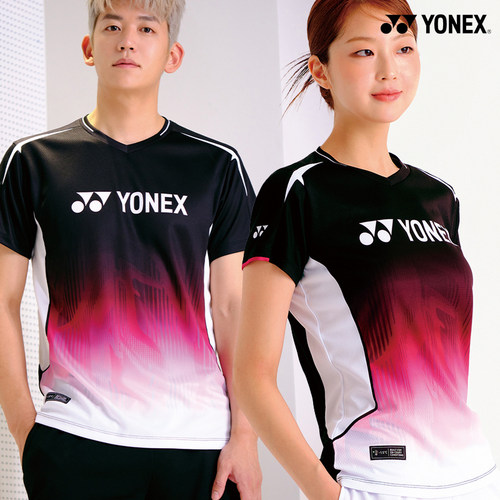 2025秋冬韩国YONEX尤尼克斯新款羽毛球服短袖男女款速干运动T恤7