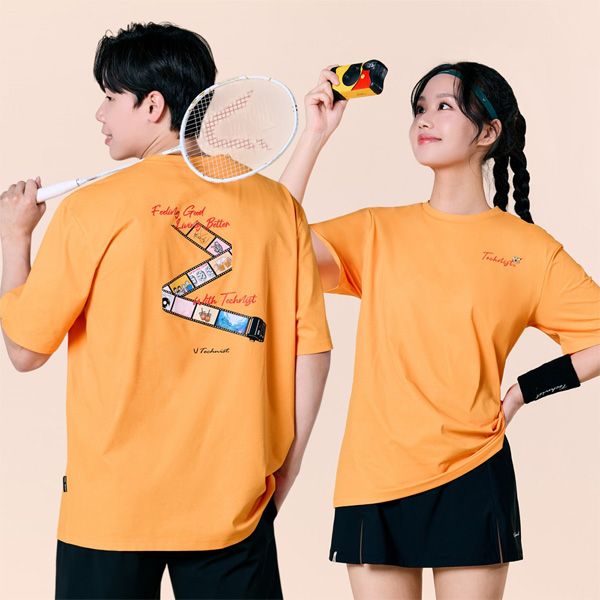 2025春夏新款Technist韩国羽毛球服男女同款速干运动短袖休闲T15