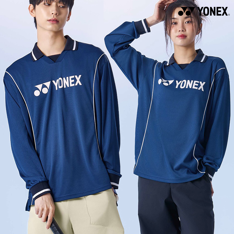 2025秋冬新款YONEX尤尼克斯韩国网球服长袖男女同款透气运动上衣
