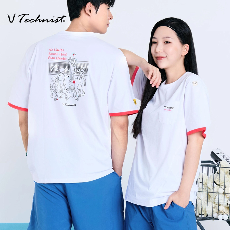 2025秋冬新款Technist韩国羽毛球服男女同款运动短袖T恤速干休闲9