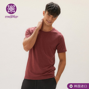 瑜伽服上衣短袖T恤专业艾扬格男生品牌宽松瑜珈练功服普拉提健身