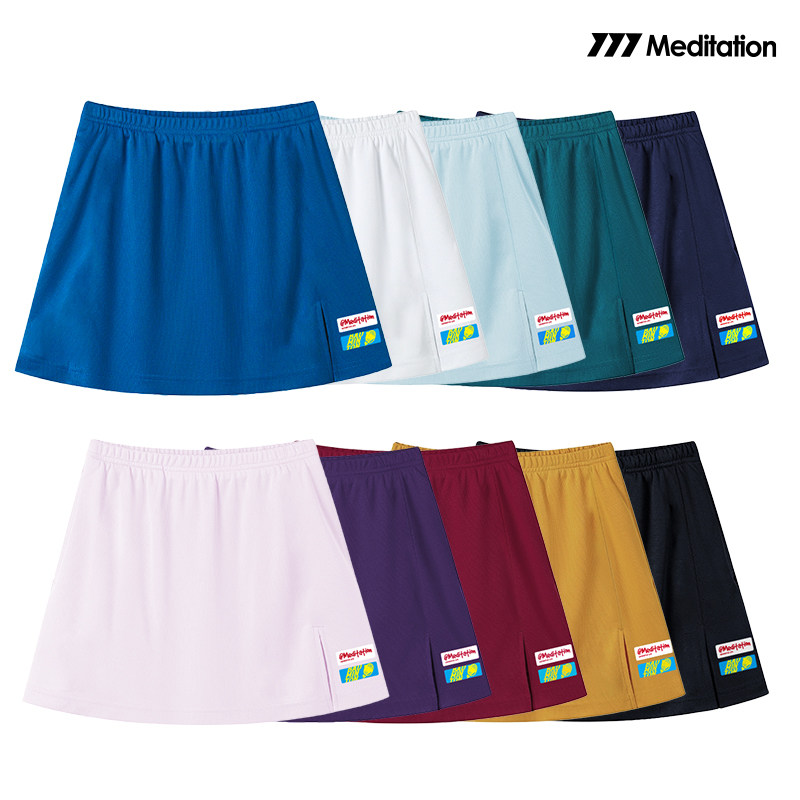 韩国2026meditation新品羽毛球服裙女款运动速干短裙子百褶防走光图片