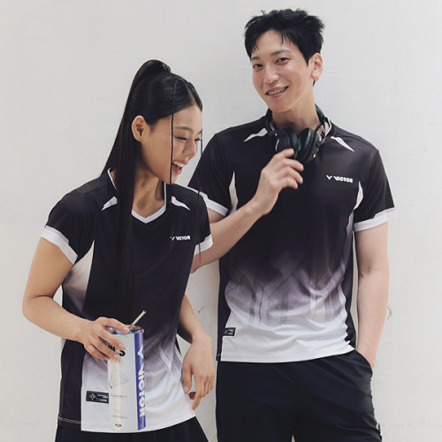 2025秋冬新款VICTOR维克多韩国羽毛球服男女款运动速干透气短袖21