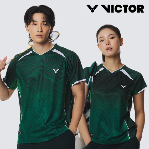 2026春夏新款VICTOR维克多韩国羽毛球服男女款运动渐变透气短袖09