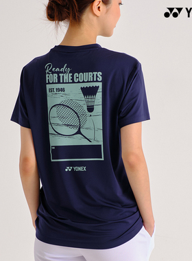 2025秋冬新款YONEX尤尼克斯韩国羽毛球服短袖男女款运动匹克球55