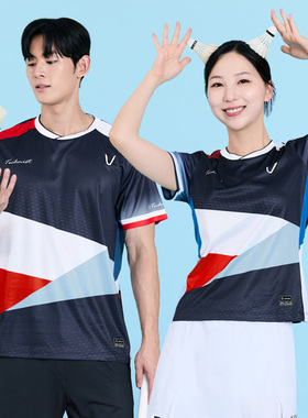 2025秋冬新款Technist韩国羽毛球服男女运动速干透气短袖上衣T17