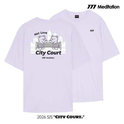 韩国2026春夏meditation新品羽毛球服短袖男女同款运动速干T恤紫